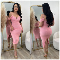 Sienna Mesh Dress (Blush)