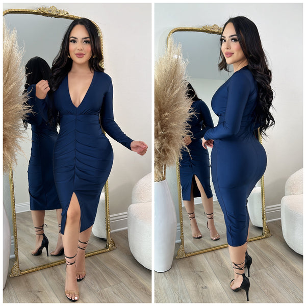 Kassandra Dress (Navy Blue)