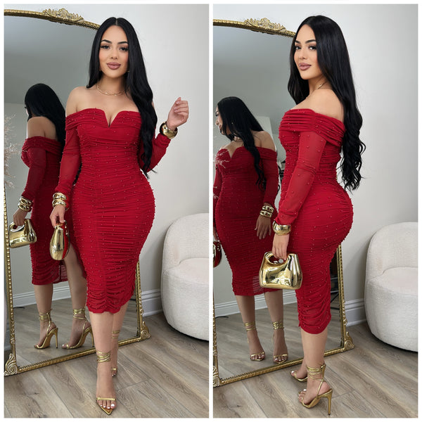 Perla Dress (Red)
