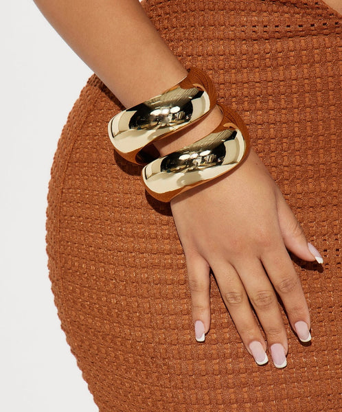 2 Piece Bracelet Set (Gold)