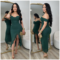 Isabela Mesh Dress (Hunter Green)