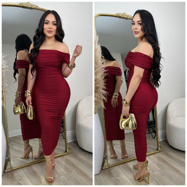 Giselle Dress (Wine)