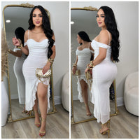 Isabela Mesh Dress (White)