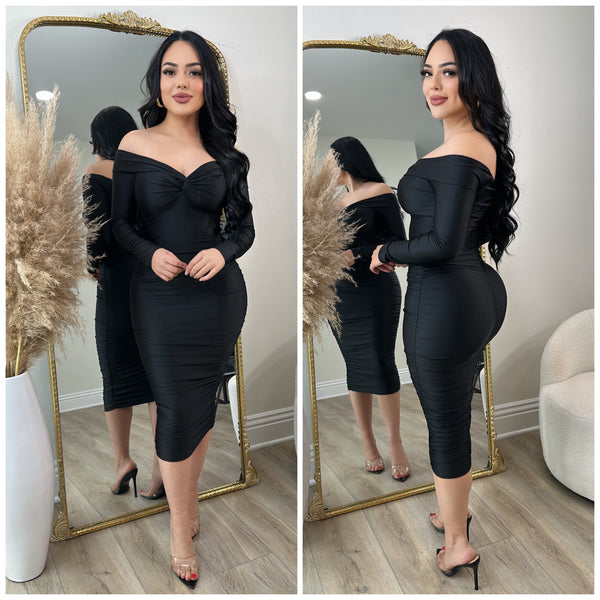 brandy black dress FINAL SALE Brandy Dress-Black