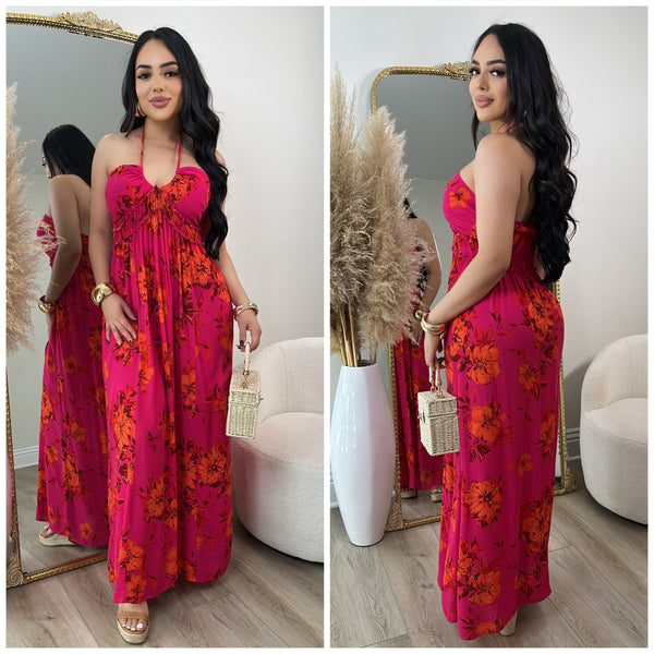 Summer Breeze Dress (Fuchsia)