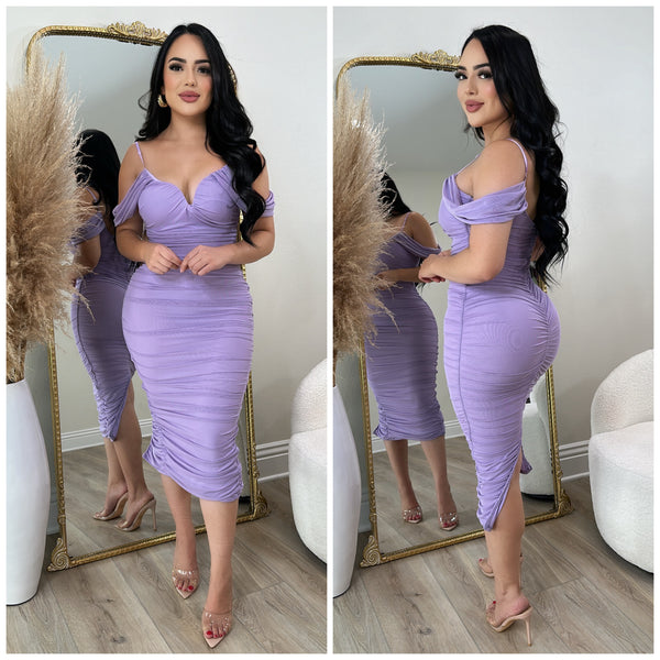 Sienna Mesh Dress (Lavender)