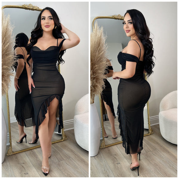 Isabela Mesh Dress (Black)