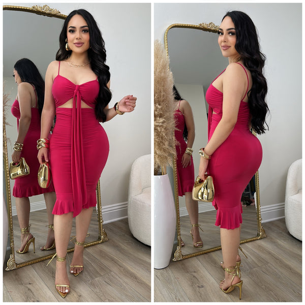 Alexis Dress (Fuchsia)