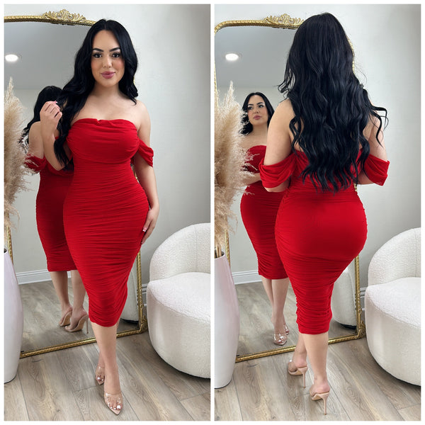 She's All That Dress (Red) – Ginas Boutique1 She's All That Dress (Red) – Ginas Boutique1