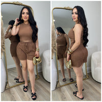 Bailey Shorts Set (Mocha)