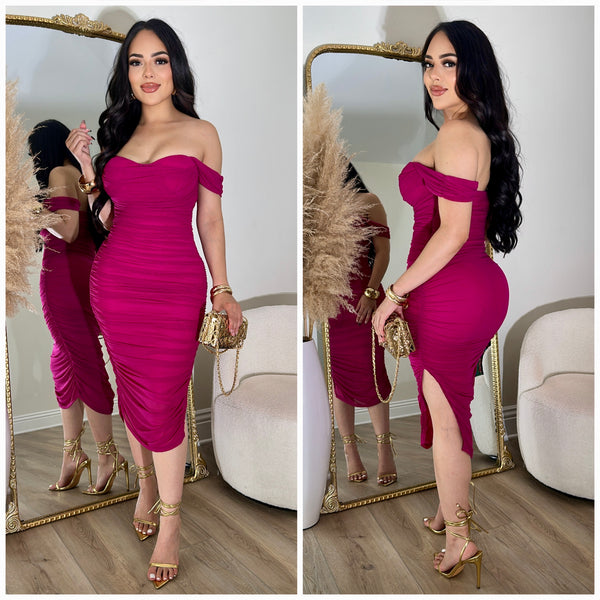 Bianca Dress (Magenta)