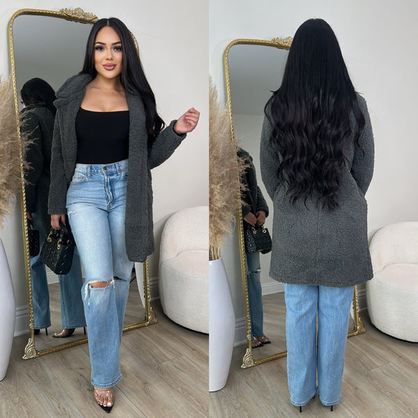 Teddy Coat (Charcoal)