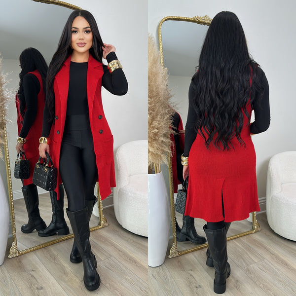 Madison Cardigan (Red)