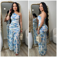 Sophia Mesh Dress (Blue)