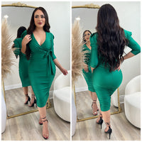 Look Again Dress (Hunter Green)