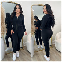 Celine Jogger 2pc Set (Black)