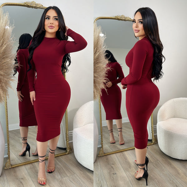 Nellie Dress (Burgundy)