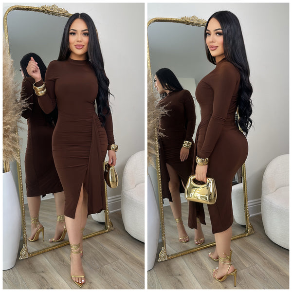 Amanda Dress (Brown)