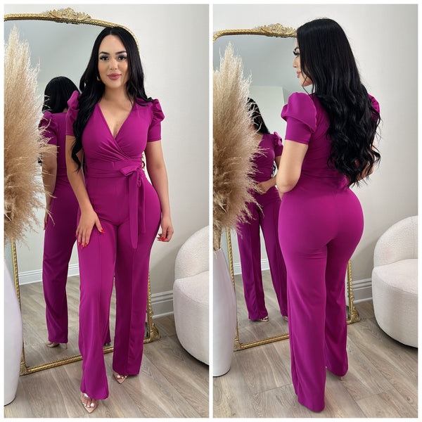 Marbella Jumpsuit (Magenta)