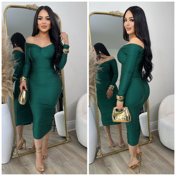 Brandy Dress (Emerald Green)