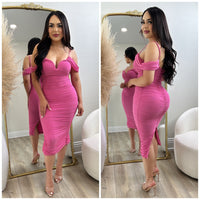 Sienna Mesh Dress (Pink)