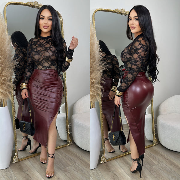 Kate Lace Bodysuit (Black)