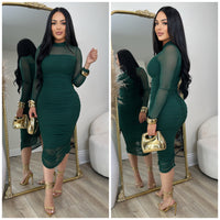 Britney Dress (Hunter Green)