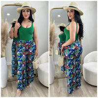 Summer Daze High Waist Palazzo Pants (Royal Blue)