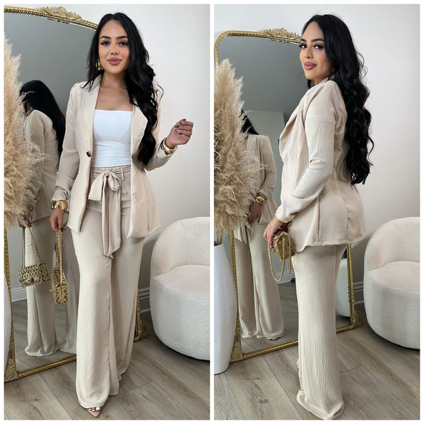CEO Vibes 2 Pc Set (Oatmeal)