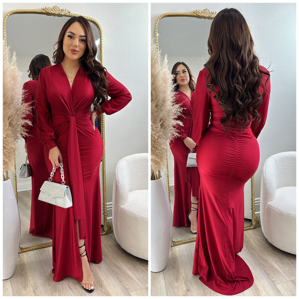 Simple Elegance Gown (Ruby Red)