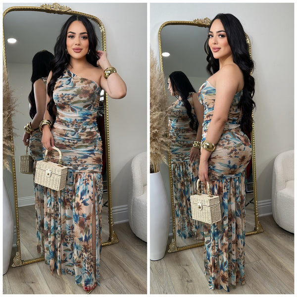 Sophia Mesh Dress (Sand)