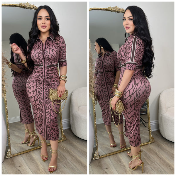 On Point Dress (Mauve)