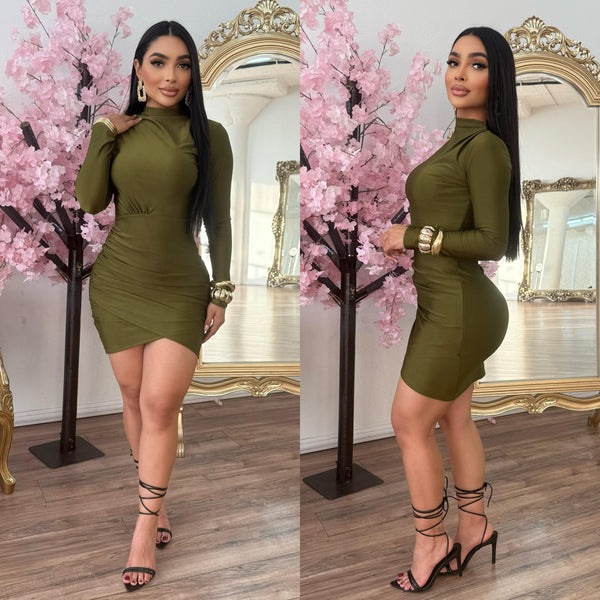 My Type Mini Dress (Olive Green)