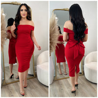 Lovely Bow Dress (Red)