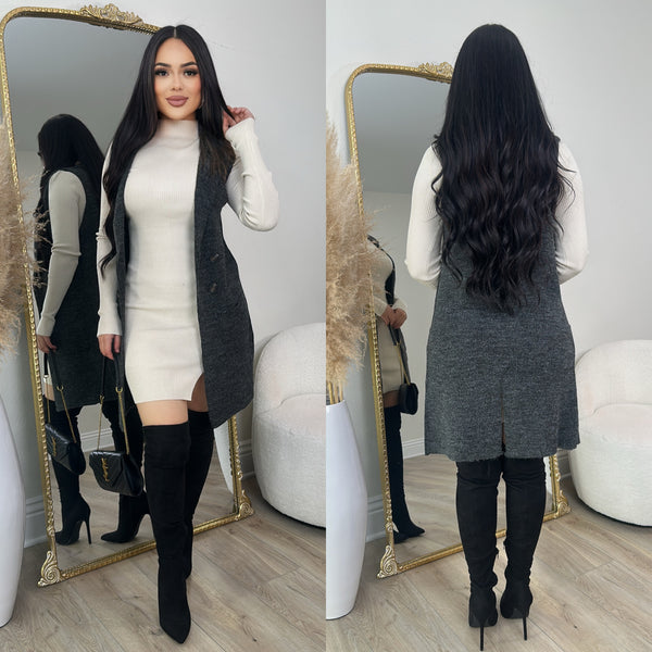 Madison Cardigan (Charcoal Grey)