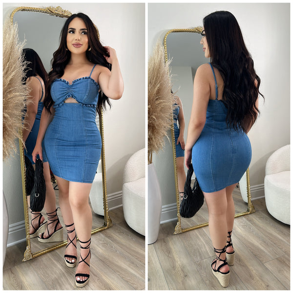Dream Denim Dress (Medium Denim)