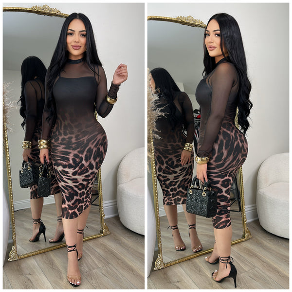 Wild Secret Mesh Dress (Black)