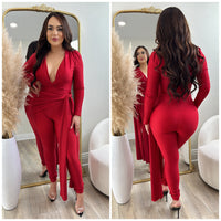 Empire Jumpsuit (Red)