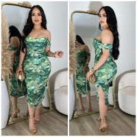 Beauty Floral Dress (Green)