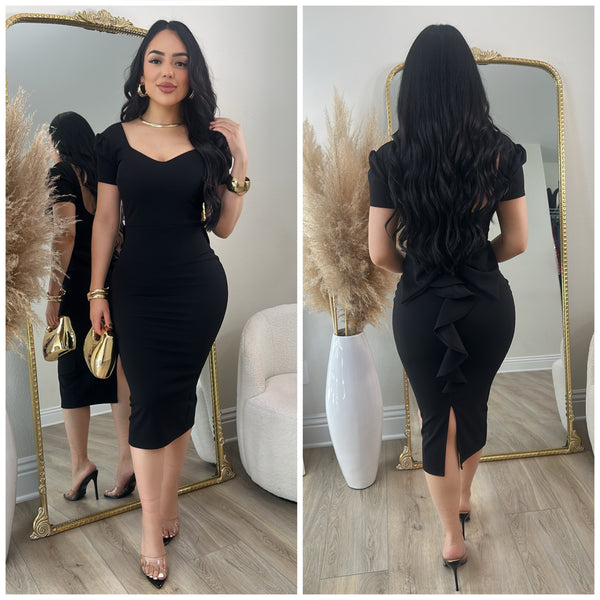 Coquette Bow Dress (Black)