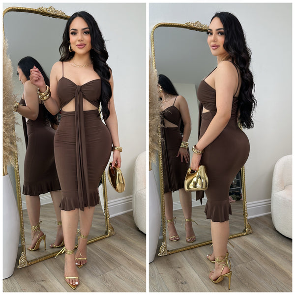 Alexis Dress (Brown)