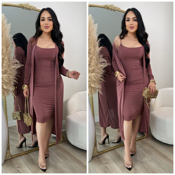 Real Love 2 PC Dress (Ash Rose)