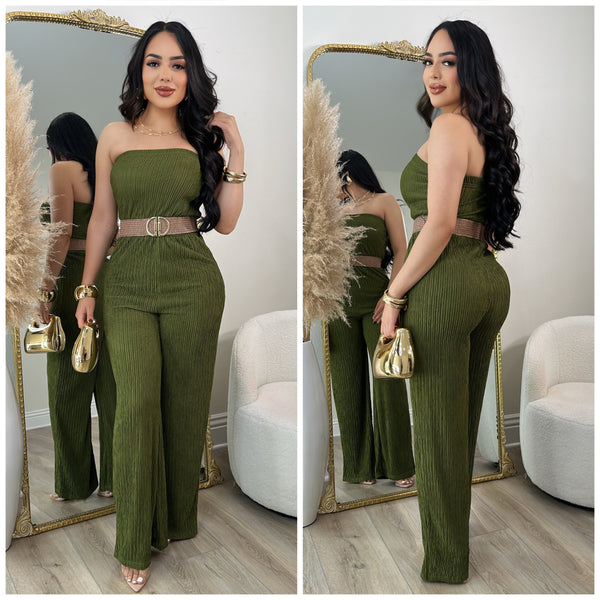 Sunny Season Jumpsuit (Olive Green)