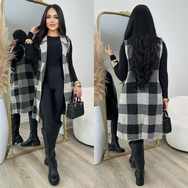 Madison Cardigan (Checkered)