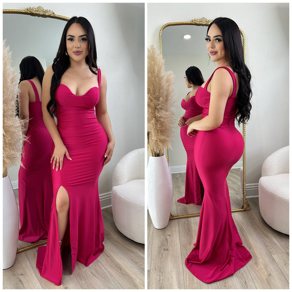 Sexy Lady Dress (Fuchsia)