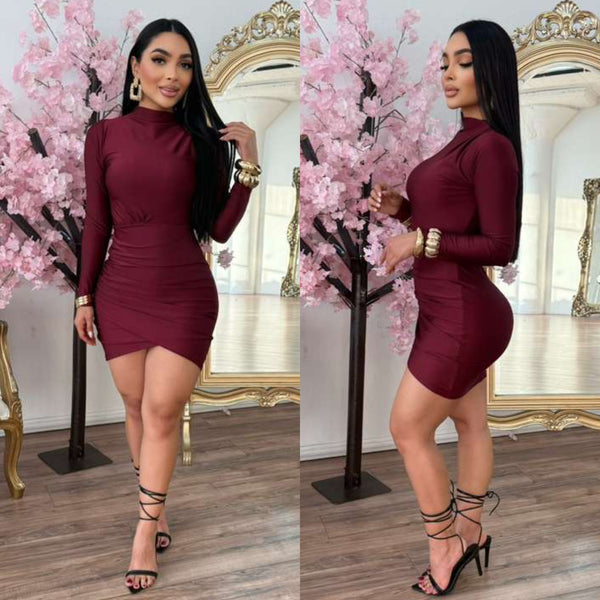 My Type Mini Dress (Burgundy)