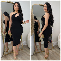 Alani Midi Dress (Black)