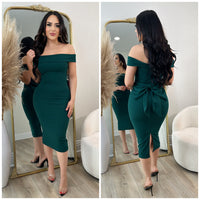 Lovely Bow Dress (Hunter Green)