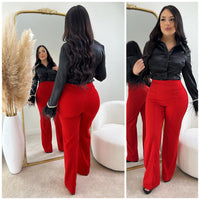 I'm Yours Satin Feather Blouse (Black)