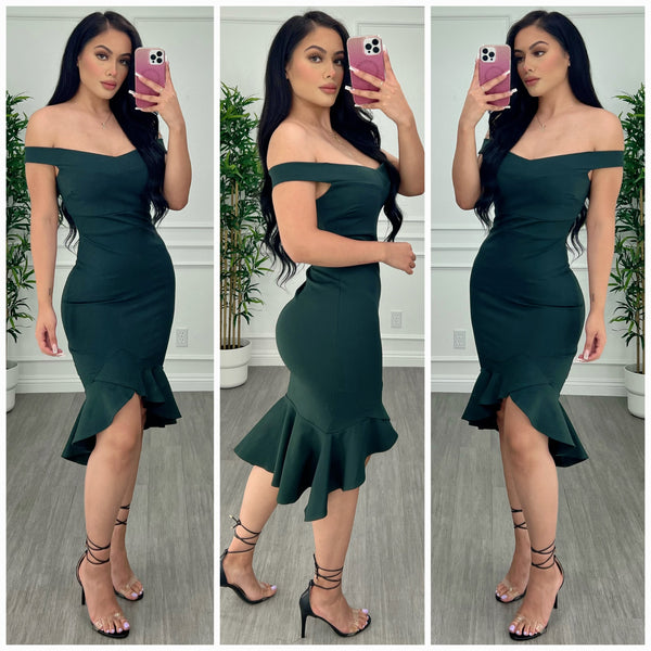 Unforgettable Dress (Hunter Green)